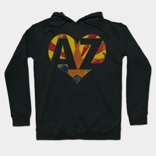 Vintage Arizona Heart Flag AZ Arizonian Hoodie